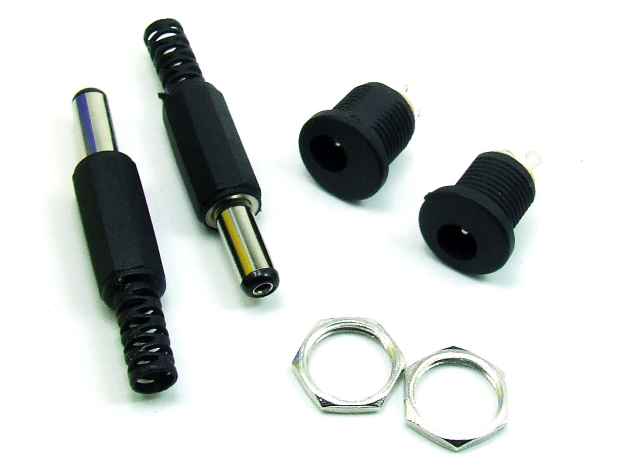 KIT 2 x DC 2.1mm Connector + 2 x DC 2.1mm Jack #A739