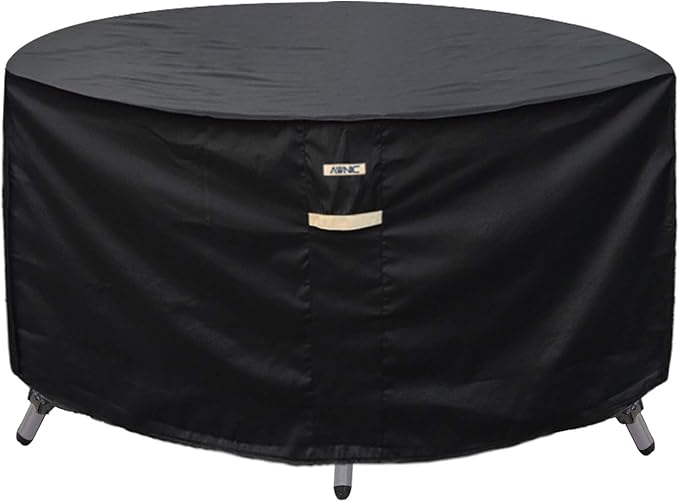 AWNIC Garden Furniture Covers Waterproof Round Garden Table Cover