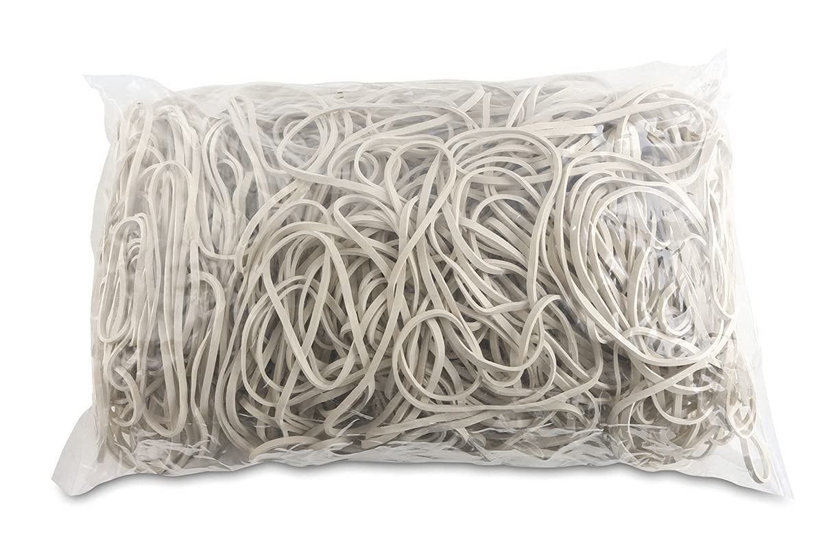 Rubber Bands Office Products Diameter 80mm 1,5x3mm 1000g White/Small Office Accessories/Type-Standard/Material-Rubber/Weight (g)-1000 / Colour-White/Size-1,5x3mm