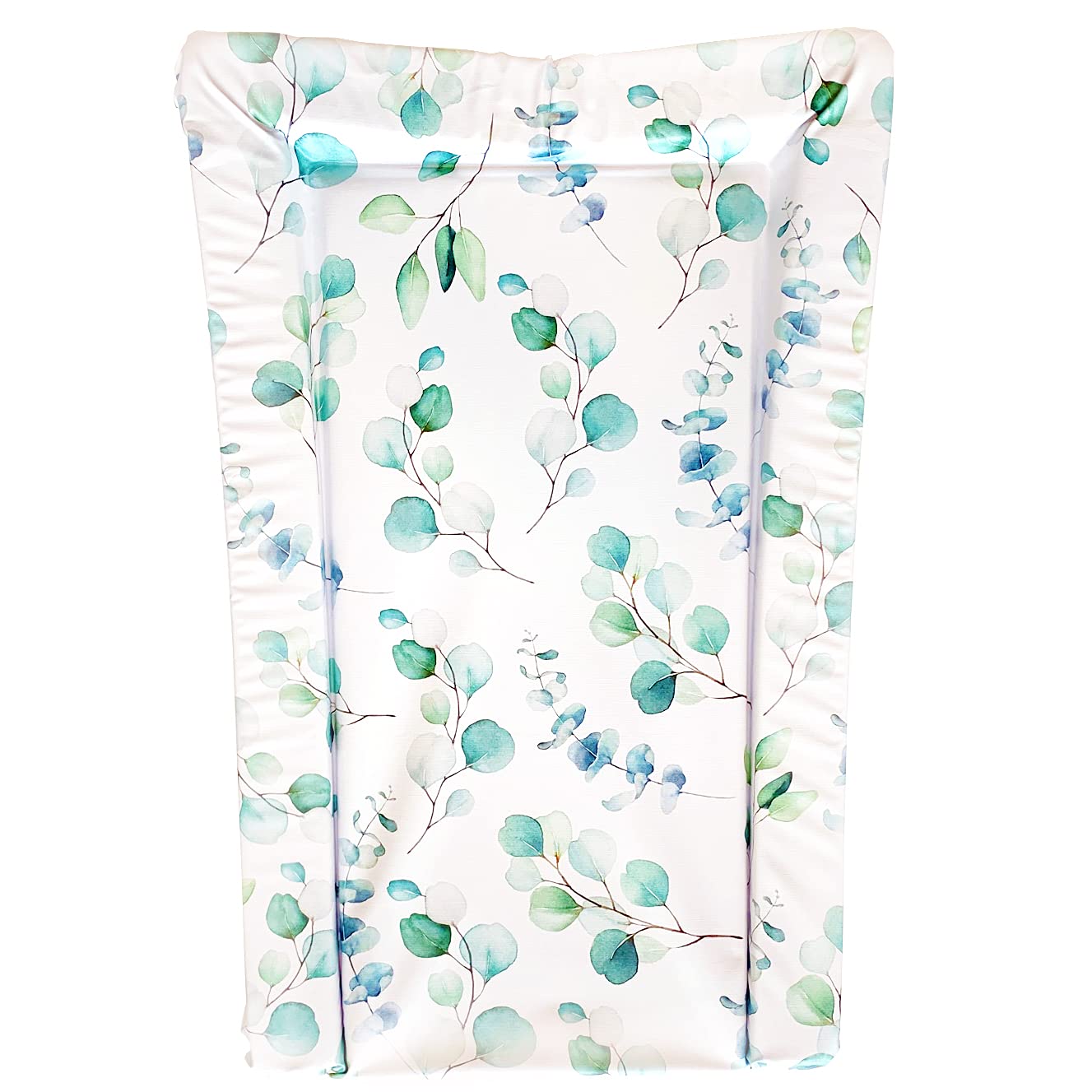 Baby Changing Mat – Eucalyptus Print, Padded Waterproof Changing Cushion, Easy Wipe Clean