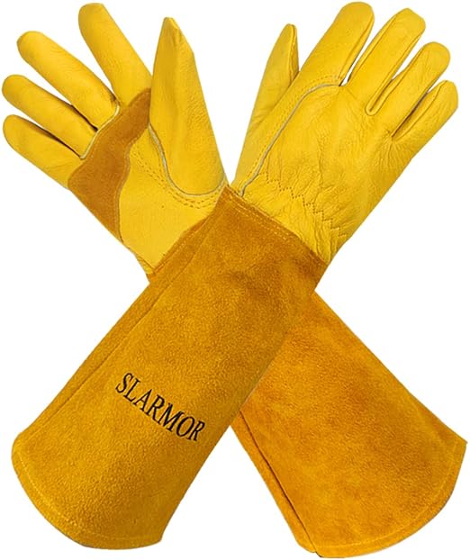 LongGardeningGloves for Women/Men Thorn Proof Cowhide