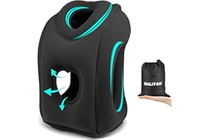 Maliton Inflatable Travel Pillow for Airplane Comfortable Sleeping to Relieve Neck and Shoulder Pain, Support Head Inflatable