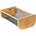 Maine Garden Hod Basket for Vegetable Gardening and Harvest Gathering or Farmhouse Decor, Pine and Oak with PVC Wire Mesh, USA Made, 16 x 9 in, 8 quart