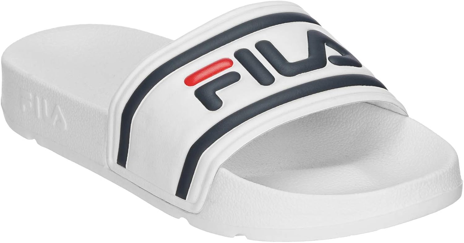 white fila slippers