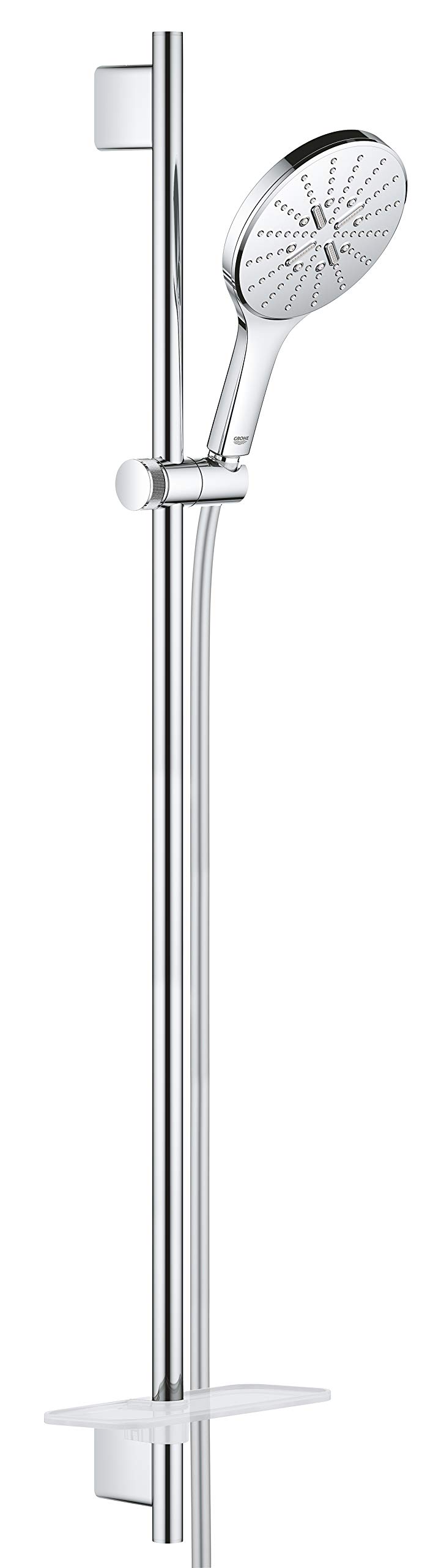 GROHE Rainshower 150 Smartactive Shower Rail Set 3-Spray 150mm Hand Shower with 900mm Rail, 1750mm Silverflex Hose Chrome Finish Made in Germany 26593000