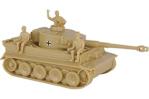 BMC TOYS BMC CTS WW2 German Tiger I Tank - Tan 1:38 Plastic Army Men Military Vehicle