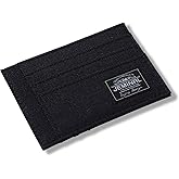 JEMINAL Slim Minimalist Front Pocket Men's Women's Canvas Wallet, Durable Nylon, 8-9 Card Positions, Cash Slot (Dull Black)