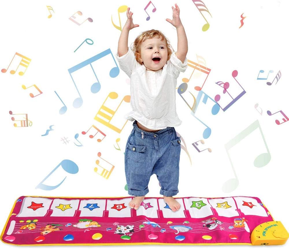 PBQWER Piano Mat, Musical Mat Baby Early Education 9 Sounds, Musical Piano Toys for Kids Gift for Kids