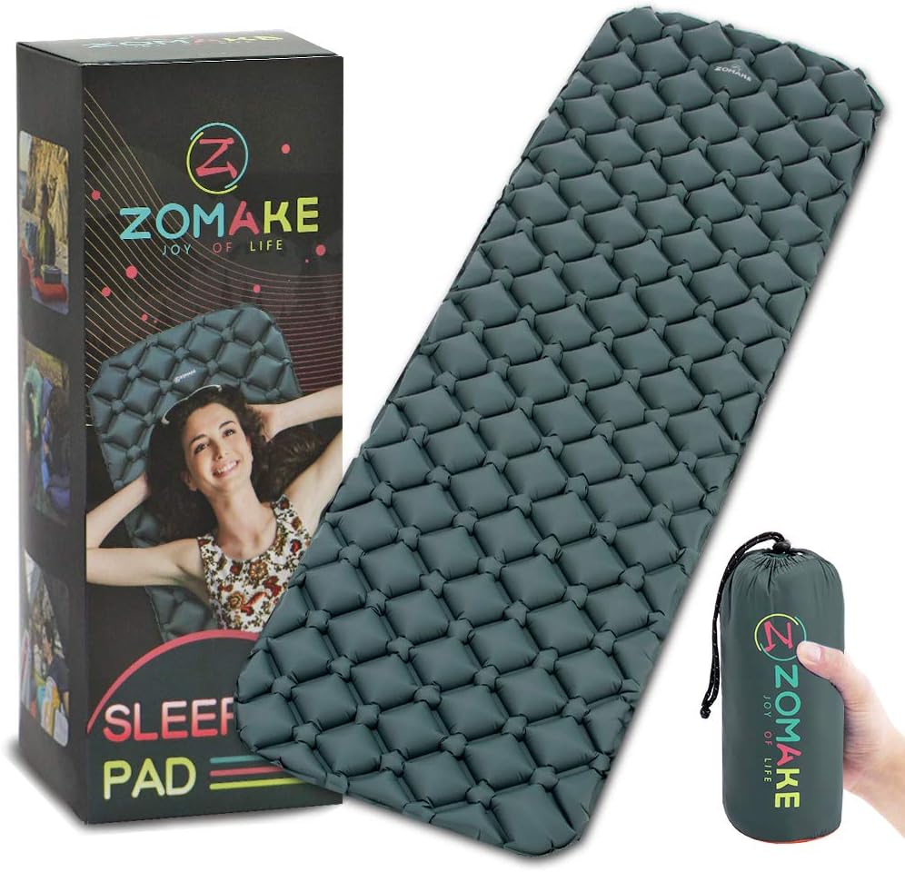 ZOMAKE Camping Sleeping Pad, Inflatable Sleeping Mat for Backpacking