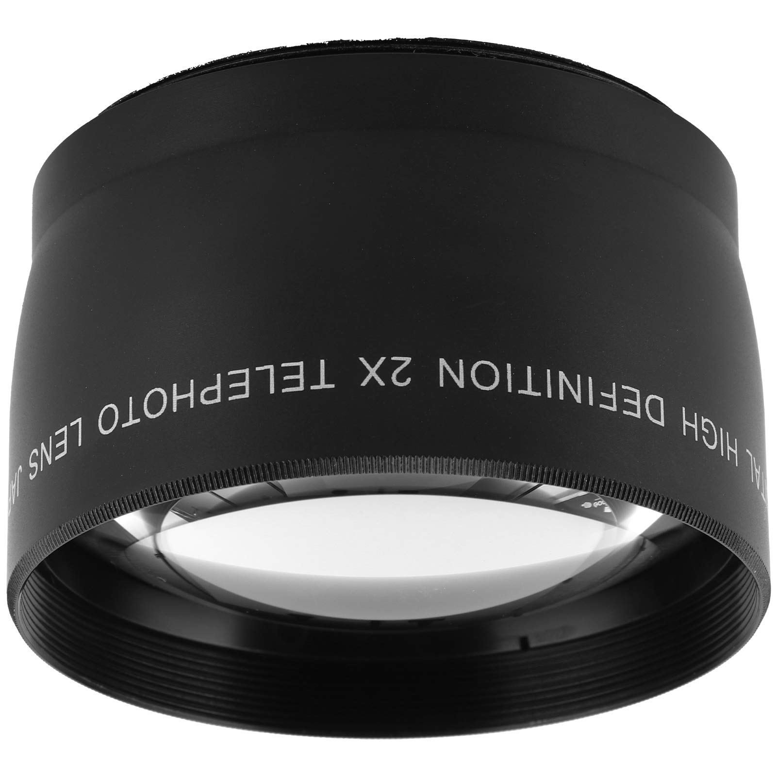 2X Telephoto Lens for Camera, Compatible with 55mm & 62mm Filters, Optical Glass and Alloy, Black
