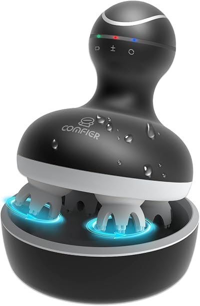 COMFIER Electric Scalp Massager Waterproof Head Massage 4 Heads 28 Nodes