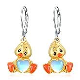 Lypic Bee/Panda/Dog/Cat/Duck/Chicken/Penguin Earrings for Women 925 Sterling Silver Cute Animals Dangle Earrings Animal Jewelry Gifts for Women