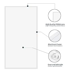 2X4 LED Flat Panel Light,4 Pack,75Watt,0-10V