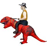 QNRMS Inflatable Dinosaur Costumes for Adult T-REX Ride on Halloween Costume Funny Dino Blow up Costume