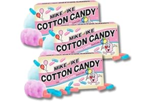 Mike & Ike - Gift Packs of 3, 4.25 oz. Theater Boxes By Lyza's Sweets & Treats (Cotton Candy)