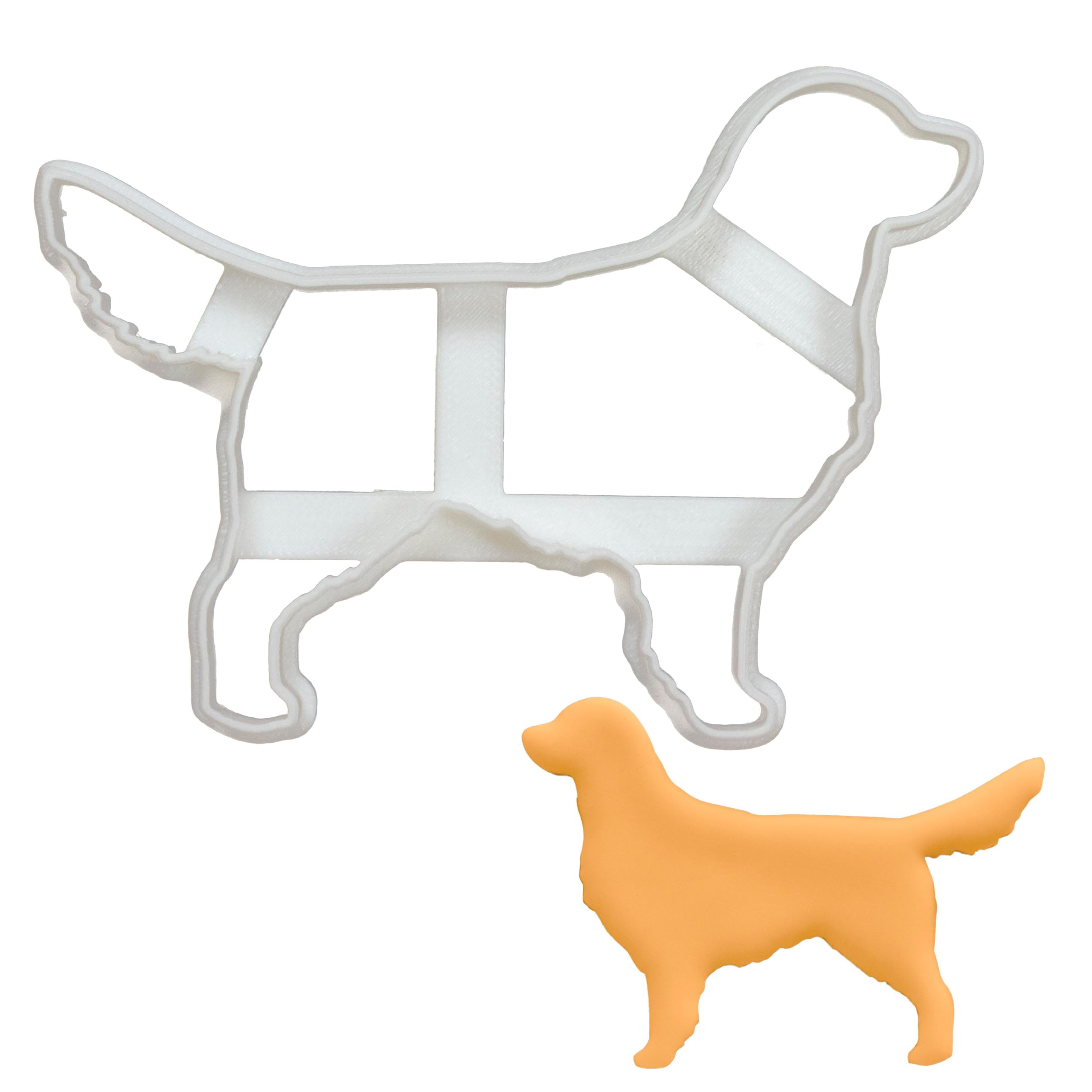 BAKERLOGY Golden Retriever Body Cookie Cutter - Detailed Biscuit Cutter Design for Baking and Crafts, Ideal on Fondant, Dough, Clay