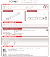 Masterplug Six Socket Extension Lead with Surge Protection 2m 13A 6G view 4