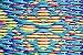Mad Mats Outdoor Rug, Reversible Plastic Mat for Patio, Porch, Deck, Kitchen & Bath, Turkish, 6' x 9', Aqua