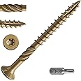 Wensilon #10 * 2-1/4" Deck Screws, (1354pcs) 15 lbs.Exterior Wood Screws, Rust Resistant epoxy Coated, Bronze, T25 Star Bit