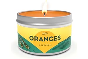 Park Scents Oranges Candle - Smells Like Fresh Citrus, Inspired by The Orange Grove Scene in Soarin' Around The World - Epcot Disneyworld - Natural Soy Blend - Handmade in The USA | 8 oz. Tin