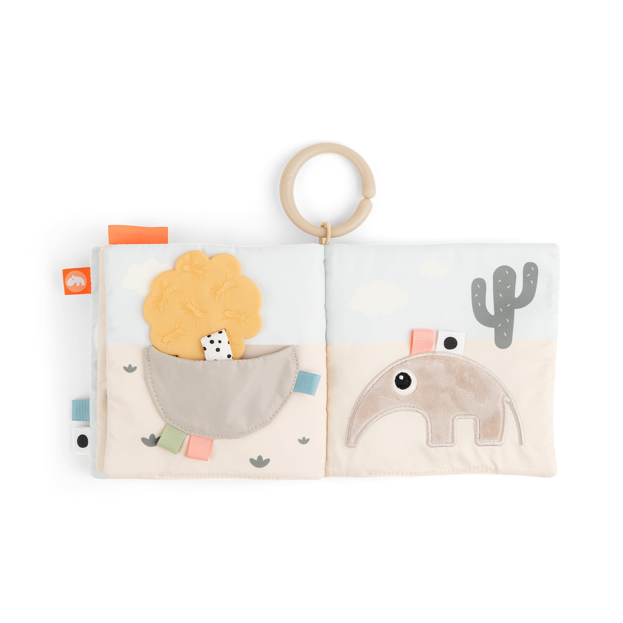 Done by Deer Baby Activity Book Lalee - Engaging and Educational Sensory Play for Babies and Toddlers - Hidden Teether, Baby Mirror, Discover stimulating Features with Lalee The Llama, Crinkle Book