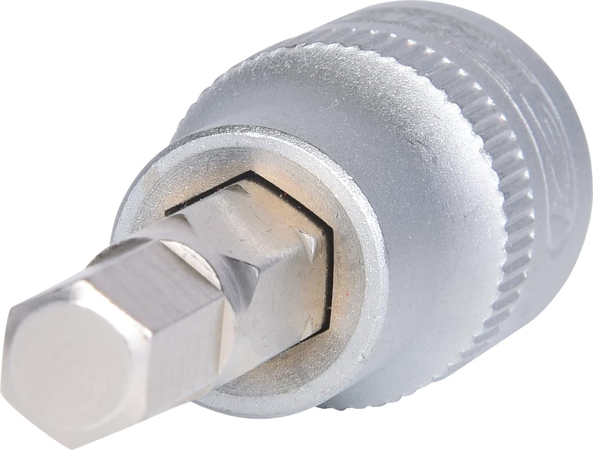 '3/8 "Hex Bit Socket 7 mm Matt Chrome-Plated on Hanger