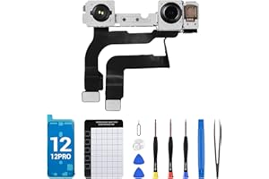 CYKJGS for iPhone 12 Front Camera Replacement OEM for iPhone 12 Pro 12MP New Face Front Camera Part Facing Lens Module Transmitter Light Receiver Connector Repair Fix Tool Kit A2172 A2402 A2403 A2404