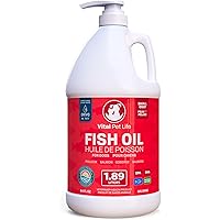 Fish Oil for Dogs 1.89 L - Healthy Skin & Coat, Salmon, Pollock, All Natural Supplement for Pets, Itching Scratching Allergy