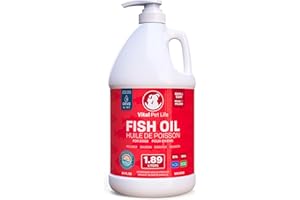 Fish Oil for Dogs 1.89 L - Healthy Skin & Coat, Salmon, Pollock, All Natural Supplement for Pets, Itching Scratching Allergy 