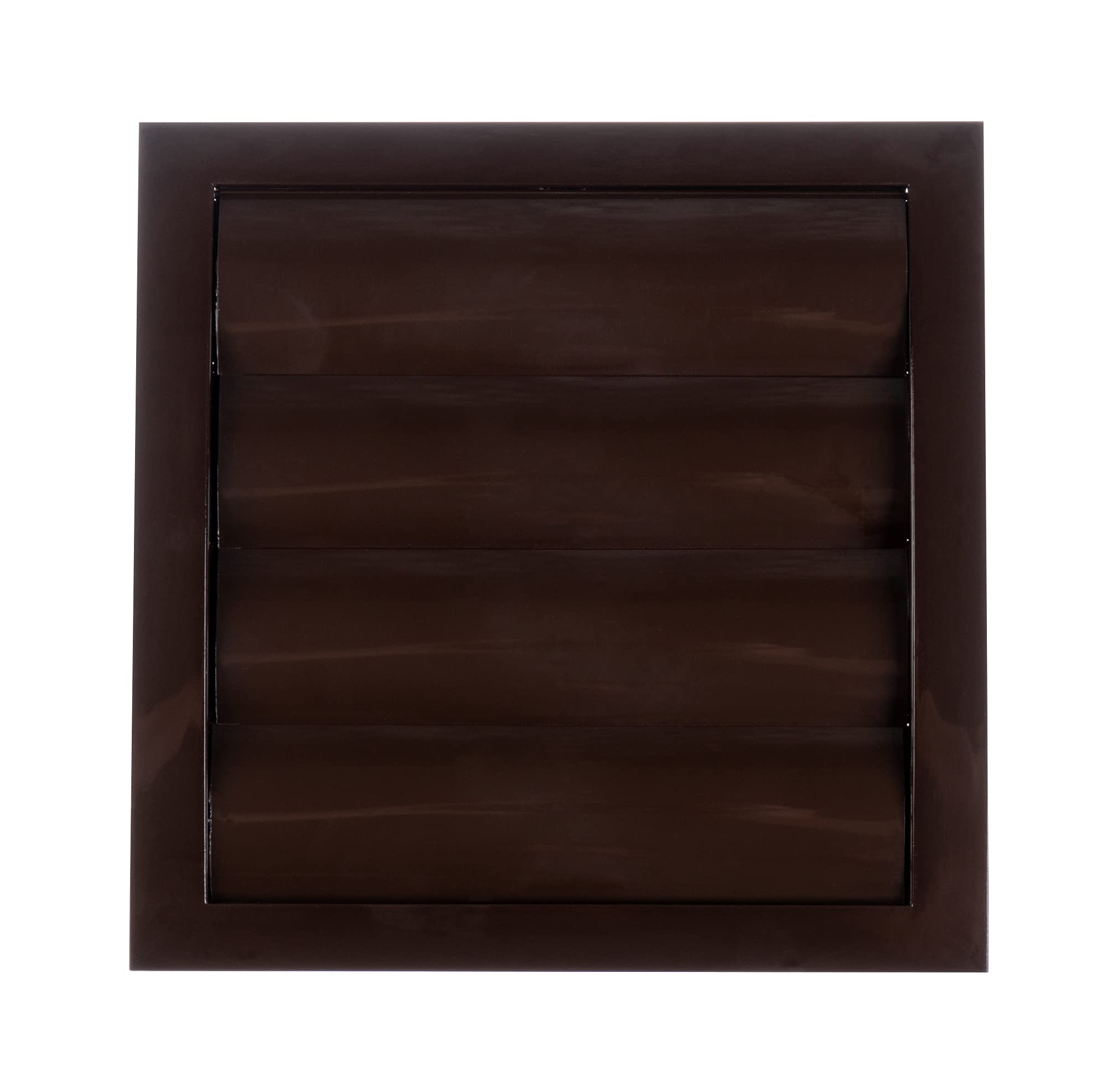 Steinberg14 Brown 125mm / 5'' Plastic Gravity Grille - Ducting Air Ventilation Cover with Round Spigot and Non-Return Gravity Shutters โ image 1