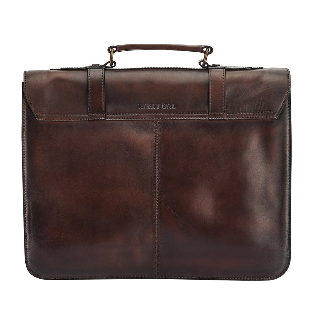 rohit bal men's satchel (brown)