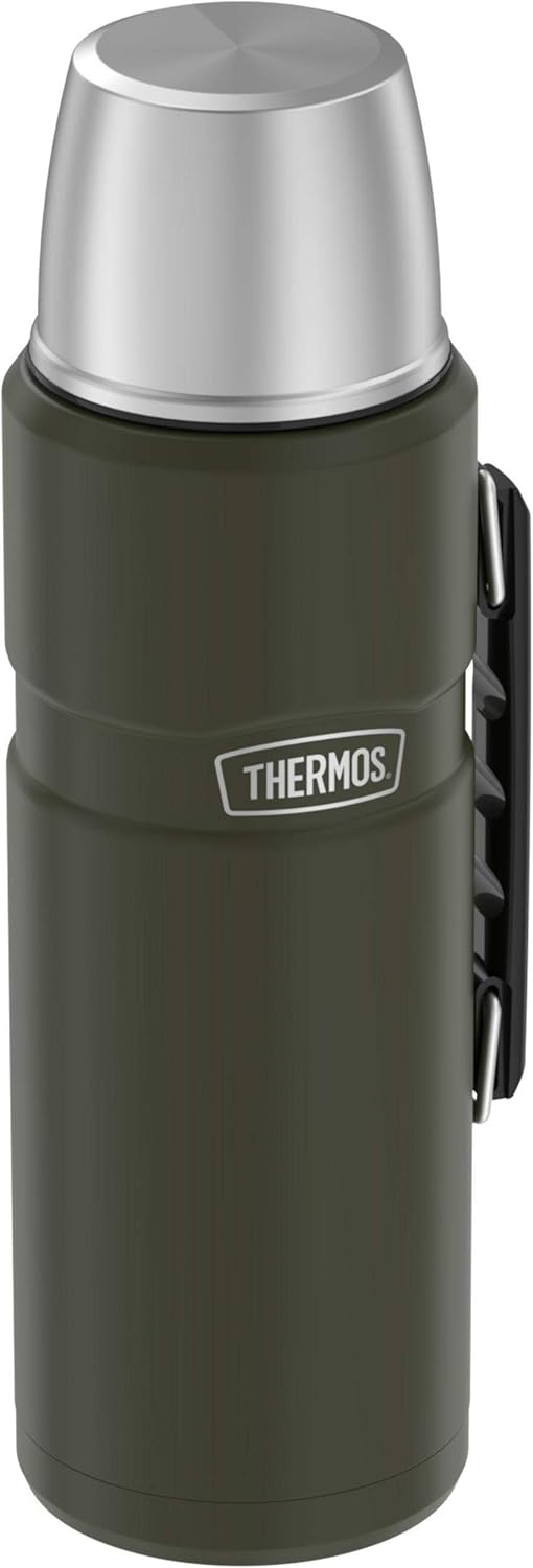 Thermos Stainless King 40 Ounce Beverage Bottle, Matte Black: Kitchen & Dining