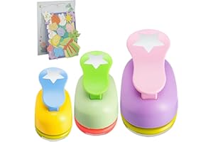 3pcs Star Shape Hole Punch, Star Hole Puncher for Paper Crafts, Stars Punch Papers Cutter, for Albums Handicrafts Greeting Ca