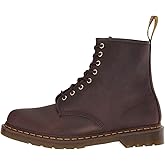 Dr. Martens Unisex 1460 Crazy Horse Leather 8 Eye Boot, Dark Brown, 5 Women/4 Men