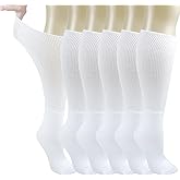 Ioryzek Diabetic Socks Extra Width Non Binding 3 Pairs Bariatric Sock Men Women Neuropathy Hospital Swollen Socks