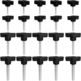 20Pcs Thumb Screw, M4 M5 M6 M8 Thread Tee Wing Knob Bolt Screws Kit | Adjustable Thumbscrew, for Remove Hand Tightening Knob Power Supply, Carbon Steel