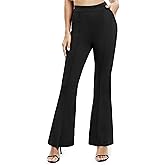 EXCHIC Women's Flare Dress Pants Stretchy Work Pants High Waist Business Office Casual Slacks with Pockets