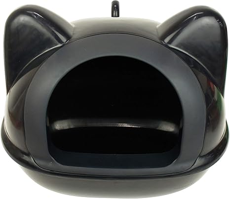 Maison De Toilette Litiere Tete De Chat Noire L 50 X H 40 X L 36 Cm Amazon Fr Animalerie