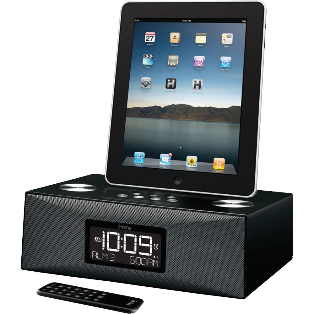 Amazon.com: iHome iD85 App-enhanced Dual Alarm Clock Radio for your  iPad/iPhone/iPod with AM/FM presets: Electronics