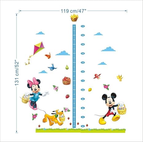 Amazon Co Jp 身長計 ウォルト ディズニー Disney ミキーミッニー Mickey Minnie グーフィー ウォールステッカー 壁紙シール測定範囲 60 160cm 並行輸入品 ホーム キッチン