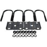 TRAILER SUPPLIES Grade 5 U-Bolt Kit &ndash;7&rdquo; U-Bolts for 5,200&ndash;7,000 lb Axles, Fits 3" Round Axle, 9/16"-18 Thread &ndash; Full Kit with Plates, Nuts, and Washers