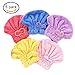 Microfiber Hair Towel Wrap for Women, 5 Pack Fast Coral Velvet Bowknot Drying Hair Turban Wrap,Absorbent Head Hair Towels for Kids