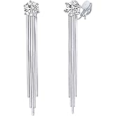 YOQUCOL 7MM Bright Cubic Zirconia Crystal Tassel Dangle Earrings Long Drop Wedding Earrings For Brides Women