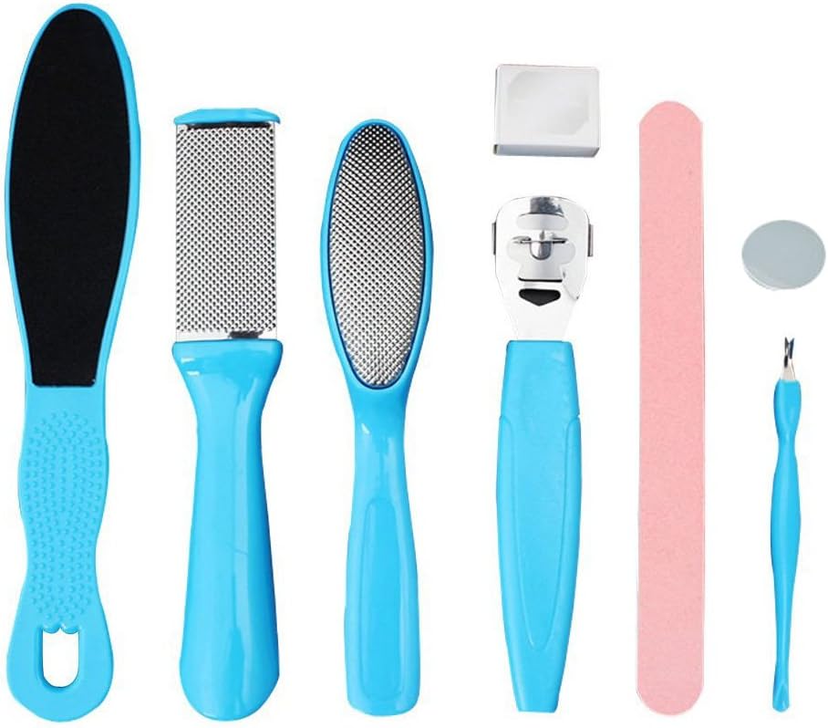 Pedicure kit Foot File Rasp Set - Removing Hard, Cracked, Dead Skin Cells - Professional Callus Remover Foot Corn Remover with Nail File for Home Pedicure