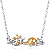 925 Sterling Silver Celtic Knot Giraffe Head Pendant Necklace Giraffe Gifts for Women Girlfriend Birthday