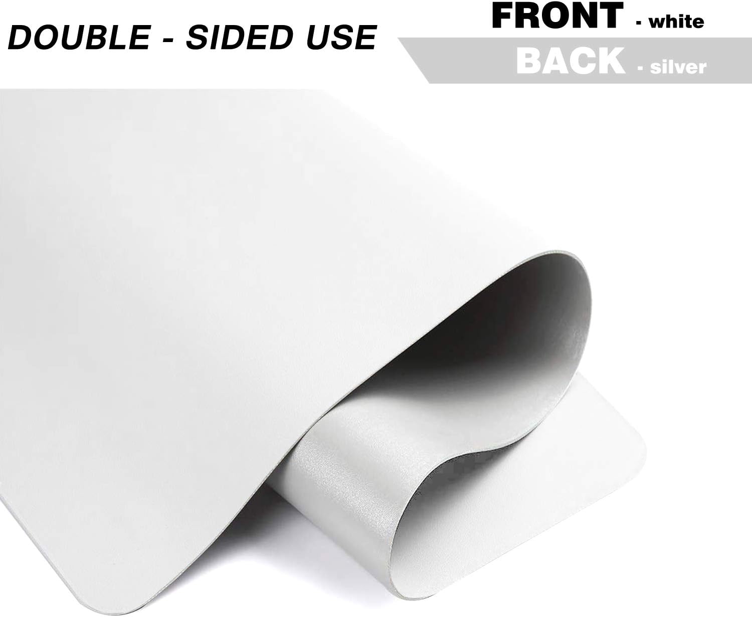 BUBM Desk Pad Office Desktop Protector 31.5" x 15.7", PU Leather Desk Mat Blotters Organizer Mouse Pad with Comfortable Writing Surface-White : Office Products
