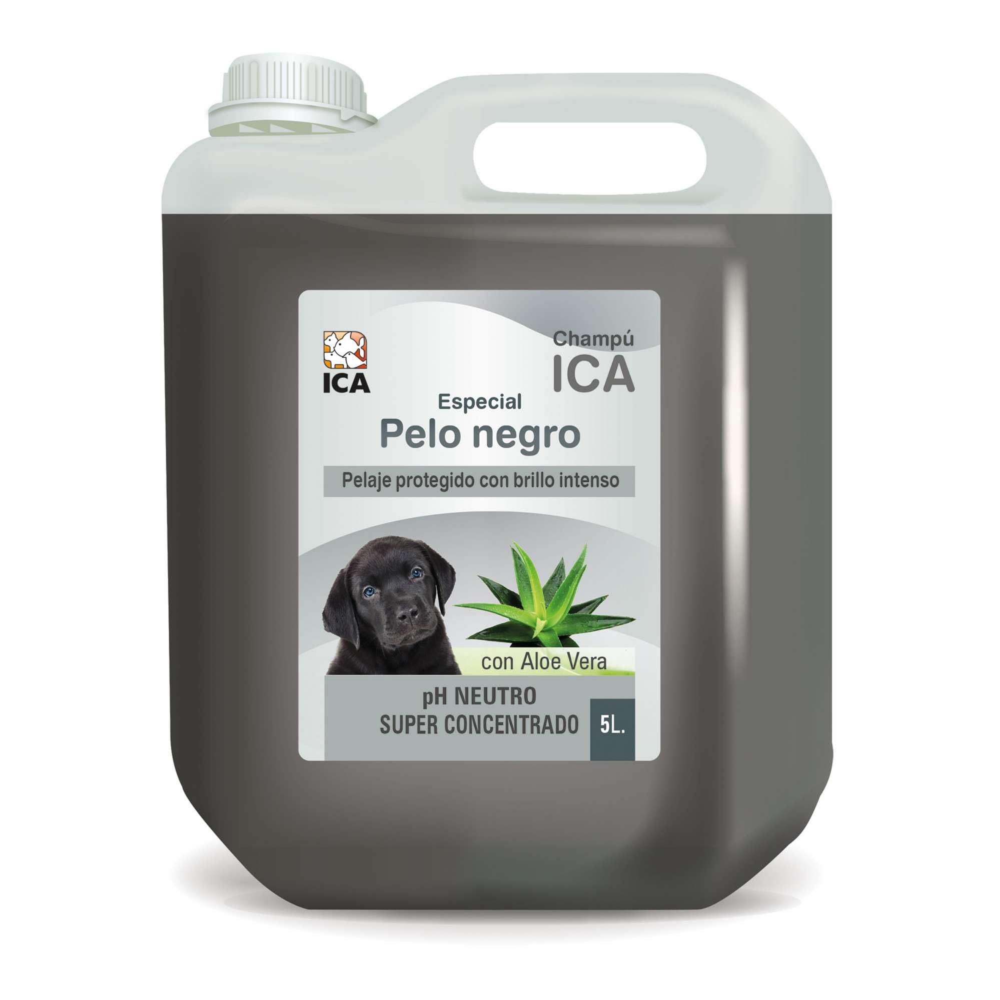ICA CHPG31 Special Black Hair Shampoo with Aloe Vera for Dogs, pH Neutral, Intense and Shiny Black Coat, 5L