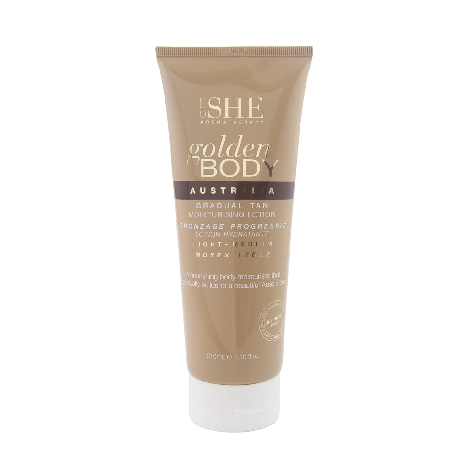 om SHE Aromatherapy Golden Body Sunless Tanning Gradual Tan Medium - Dark : Beauty