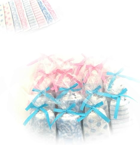 Amazon プチギフト ハンカチタオル 16個セット 4柄 2色 2個づつ リボン付きラッピング袋入りタオルハンカチ 個包装 タオルマーサ ハンド タオル ホーム キッチン オンライン通販