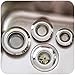Kitchen Sink Strainer - 4.5 Inch Dia - 2PCS Sink Strainers - Stainless Steel Sink Drain Cover for Almost All US Kitchen Sinks, No Rust, Sturdy Build, Chic Modern Finish - Aisxle